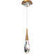 Beyond Hibiscus LED 5.9 inch Aged Brass Pendant Ceiling Light, Beyond