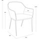 Stanis White Dining Armchair