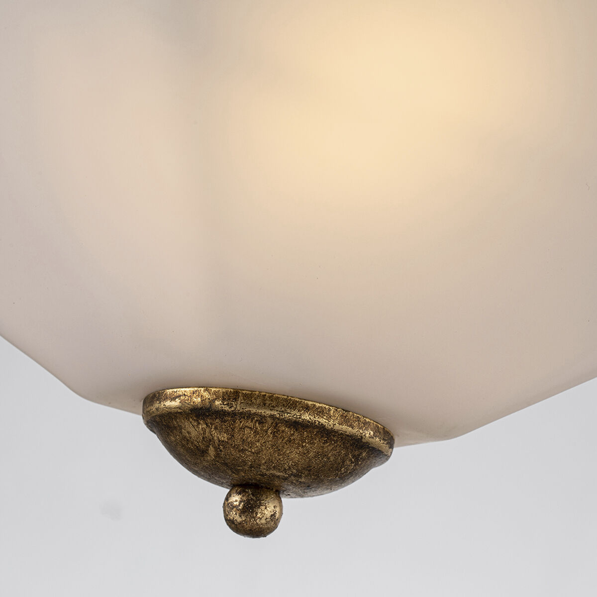 Star 2 Light 14.5 inch Gold Leaf Flush Mount Ceiling Light