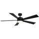 Wynd 60 inch Matte Black Downrod Ceiling Fan in 3500K