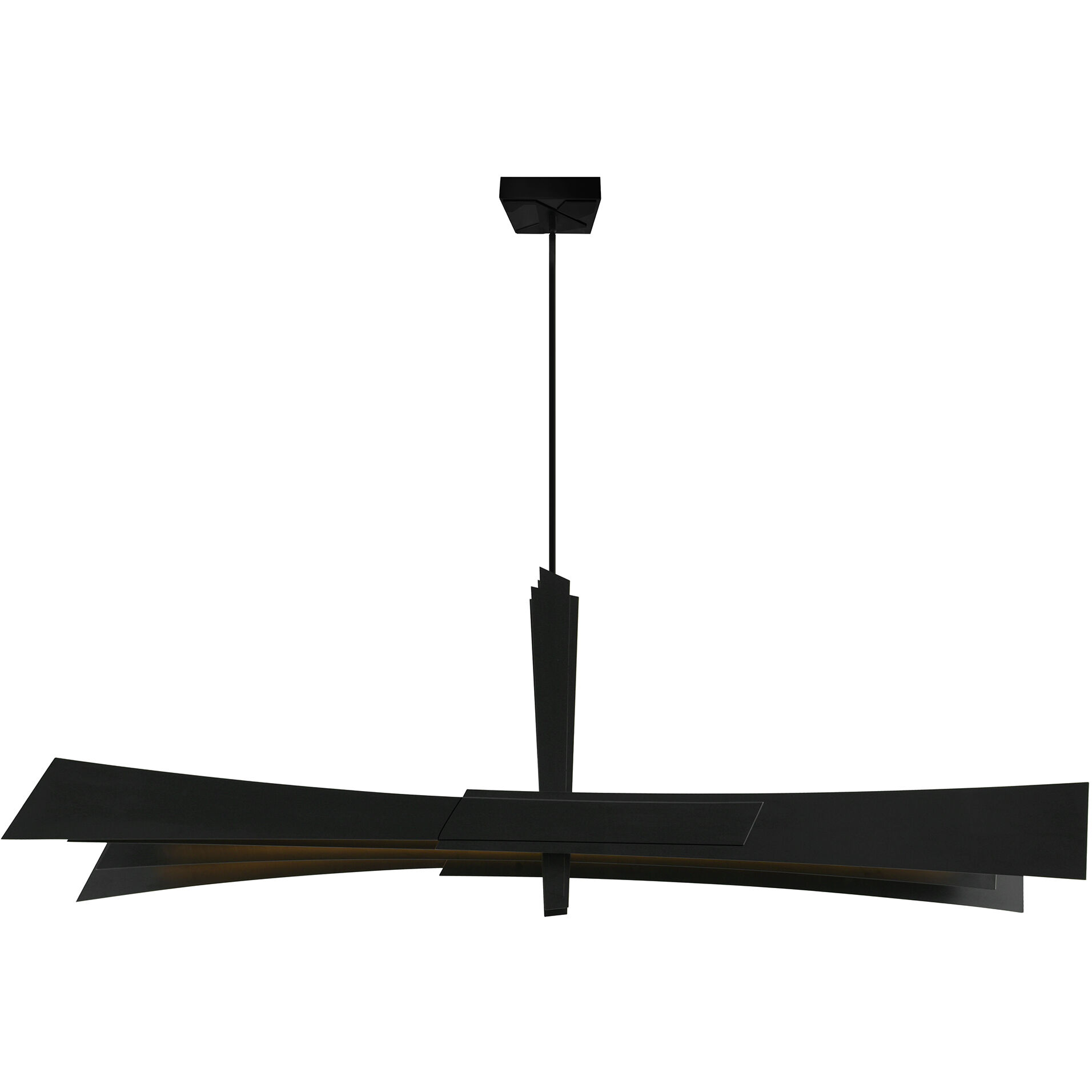 Solara LED 72 inch Black Chandelier Ceiling Light