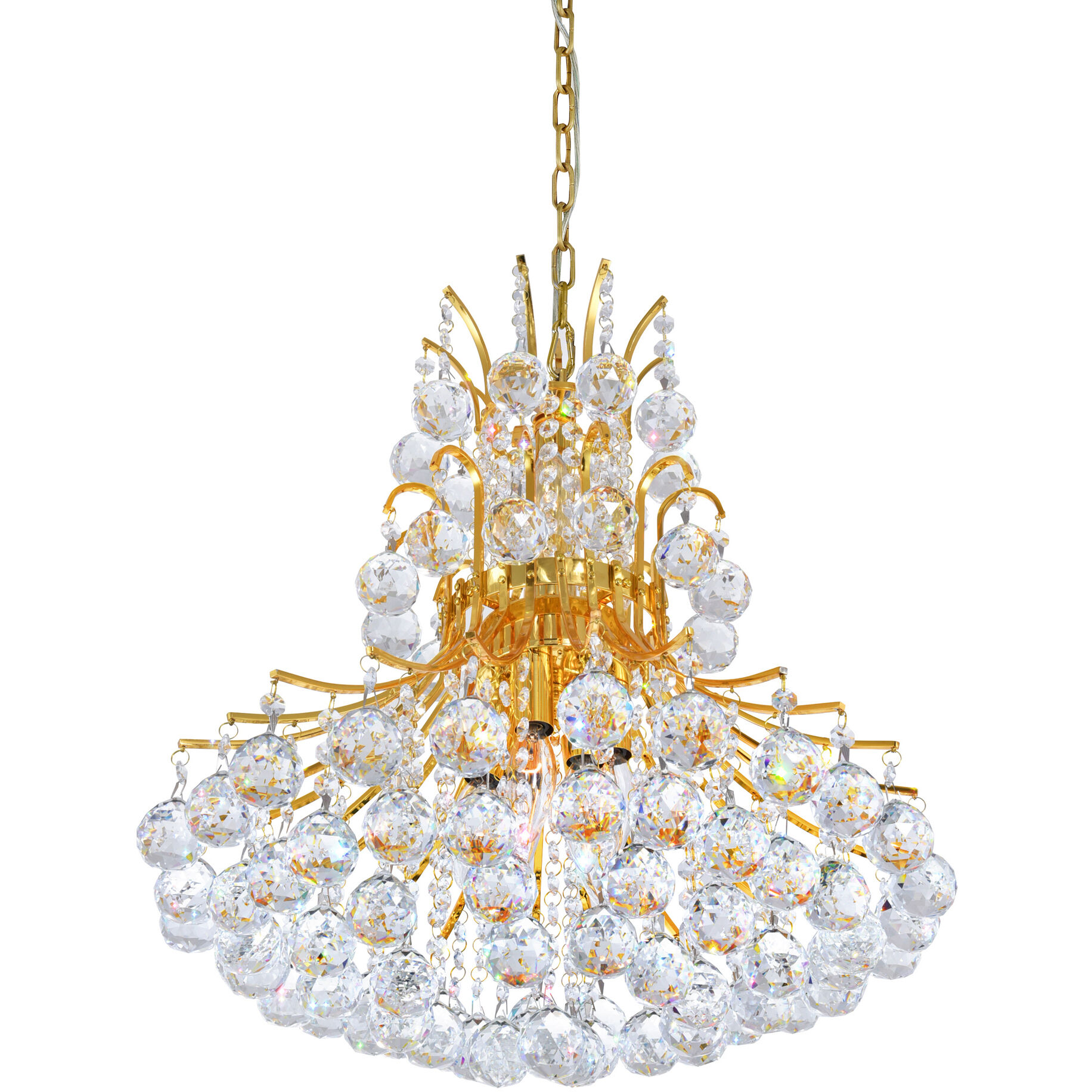 Princess 8 Light 20 inch Gold Down Chandelier Ceiling Light