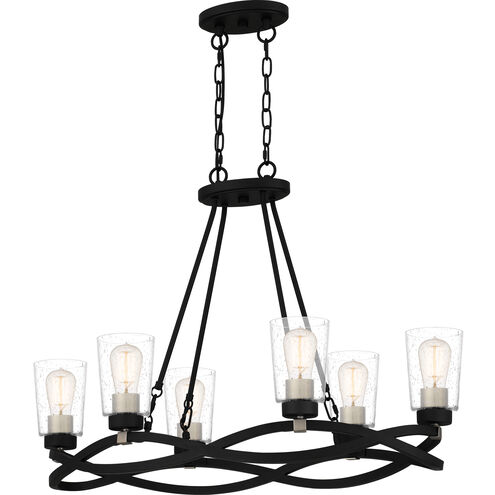 Overlook 6 Light 33 inch Earth Black Island Light Ceiling Light