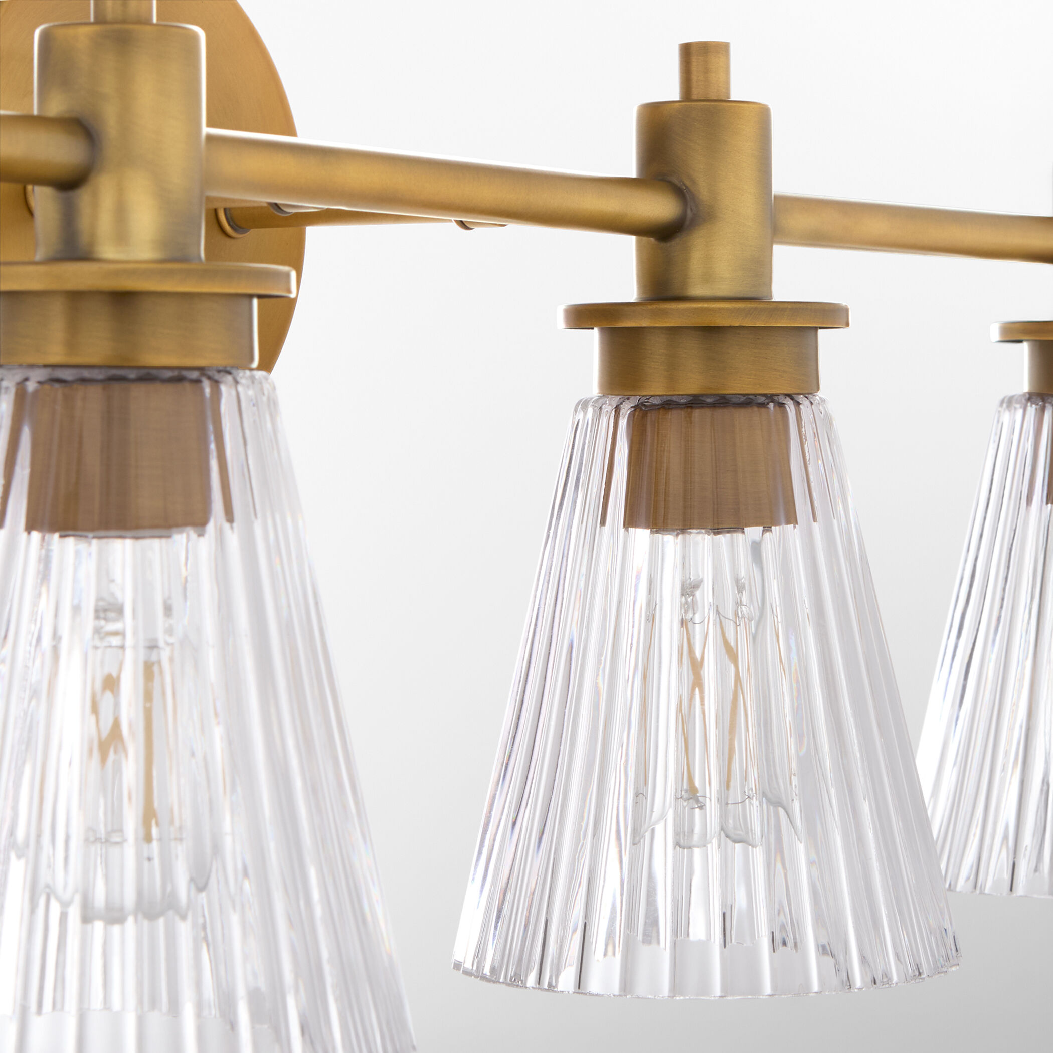 Lawton 4 Light 31 inch Brushed Brass Vanity Light Wall Light