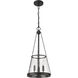 Prescott 3 Light 12 inch Matte Black Pendant Ceiling Light