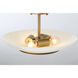 Bax 3 Light 13.88 inch Sand Coal and Soft Brass Flush Mount Ceiling Light