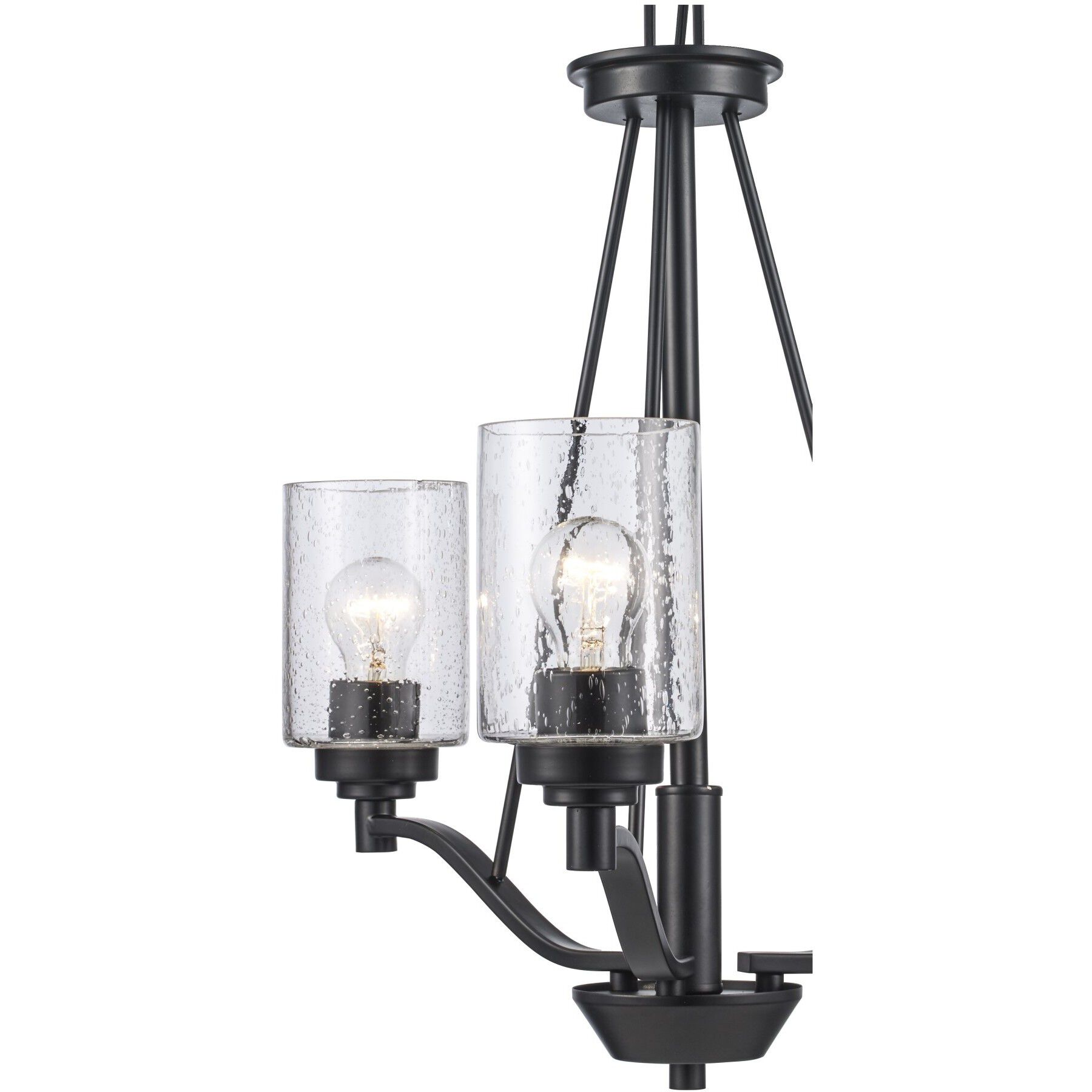 Mod Pod 3 Light 20.5 inch Black Chandelier Ceiling Light