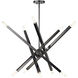 Monaco 10 Light 32 inch Black Chrome Chandelier Ceiling Light