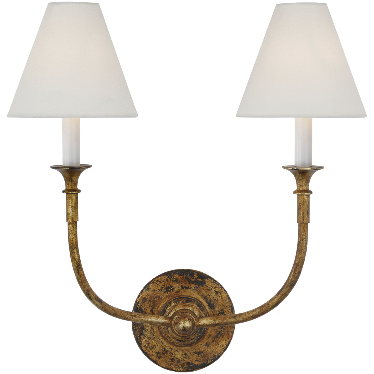 Thomas O Brien Piaf LED 18.5 inch Antique Gild Double Sconce Wall Light