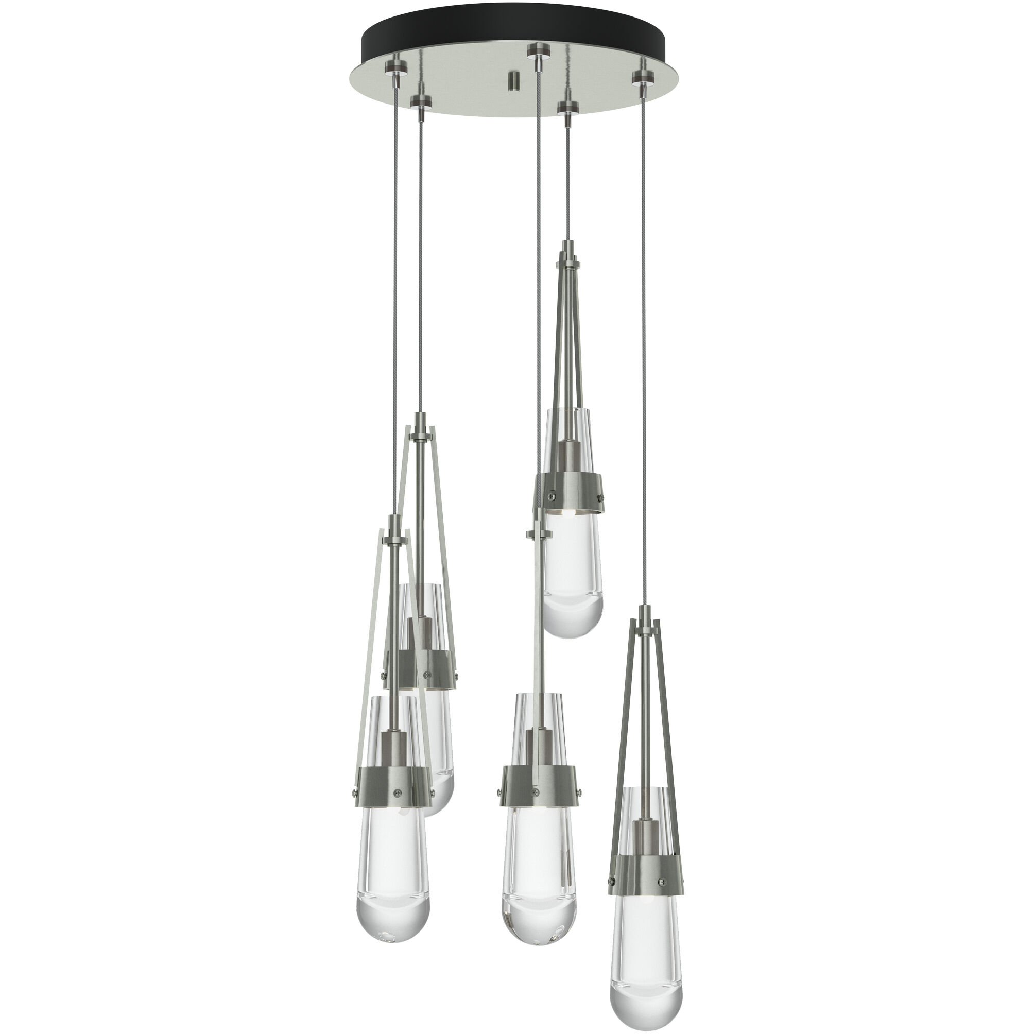 Link 5 Light 13 inch Sterling Mini Pendant Ceiling Light