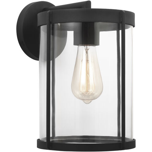 Luning 1 Light 12 inch Textured Black Outdoor Wall Lantern, Medium