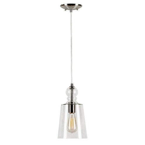 Signature 1 Light 7 inch Brushed Nickel Mini Pendant Ceiling Light