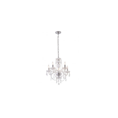 Canada 5 Light 22 inch Chrome Chandelier Ceiling Light