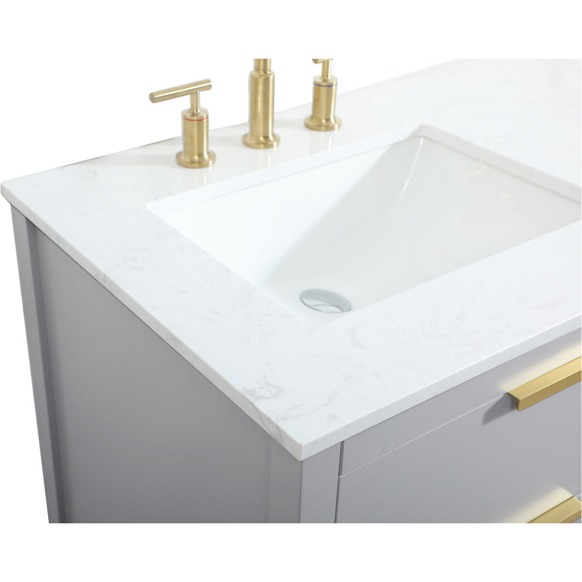 Larkin 60 X 22 X 34 inch Grey Vanity Sink Set