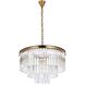 Sydney 9 Light 26 inch Satin Gold Chandelier Ceiling Light in Clear