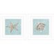 Waterside Collection Block Profile Matted White Framed Art