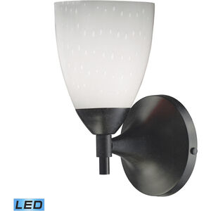Celina LED 5.5 inch Dark Rust Sconce Wall Light in Simply White Glass