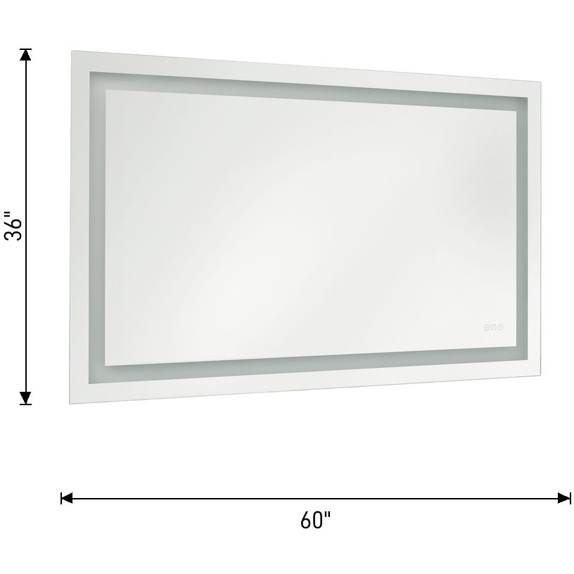 Mera 60 X 36 inch Might Bright White LED Wall Mirror