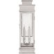 Chapman & Myers Linear Lantern 2 Light 29 inch Polished Nickel Outdoor Wall Lantern, Large