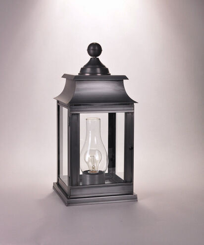 Concord 1 Light 20.75 inch Dark Brass Pier Lamp in Clear Glass, One 75W Medium with Chimney