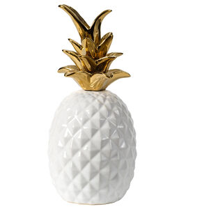 Pineapple White / Gold Table Decor