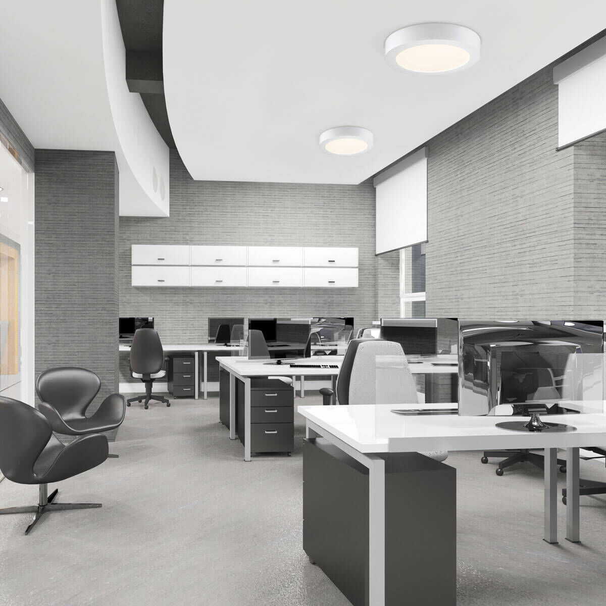 Brant LED 16 inch White Flush Mount Ceiling Light, Large