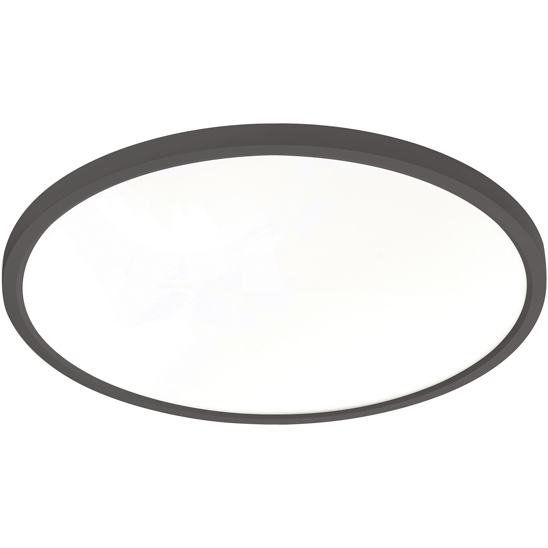 Edge Round LED 23.63 inch Black Flush Mount Ceiling Light in 24 in