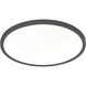Edge Round LED 23.63 inch Black Flush Mount Ceiling Light in 24 in