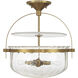 Denmar 4 Light 18 inch Warm Brass Covertible SemiFlush Ceiling Light