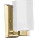 Estrada 1 Light 4.5 inch Brushed Gold Bathroom Vanity Light Wall Light