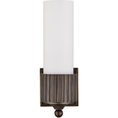 Bryce 1 Light 4.5 inch Oil Rubbed Bronze/Frosted Bath Wall Sconce Wall Light, Barry Goralnick Collection