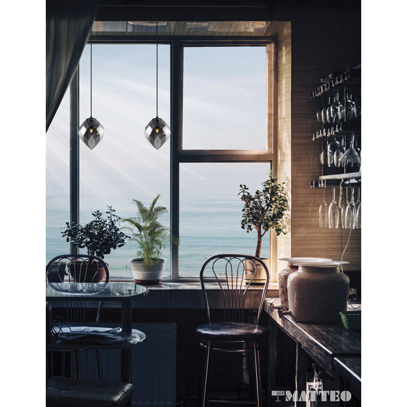 Gemma 1 Light 6 inch Smoke Pendant Ceiling Light