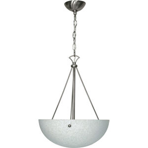 South Beach 3 Light 15 inch Brushed Nickel Pendant Ceiling Light