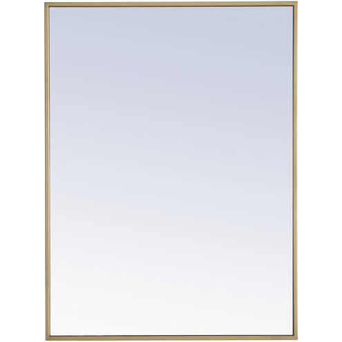 Monet 32 X 24 inch Brass Wall Mirror