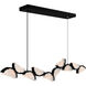 Moon 70 inch Black Chandelier Ceiling Light
