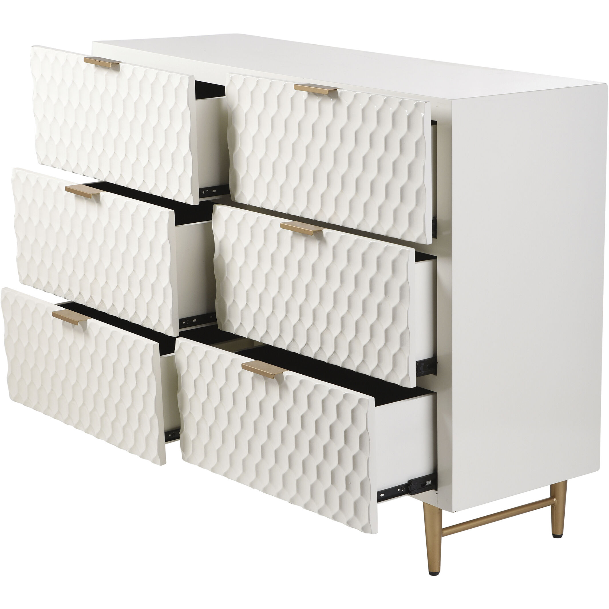 Lexi Cream and Gold Dresser