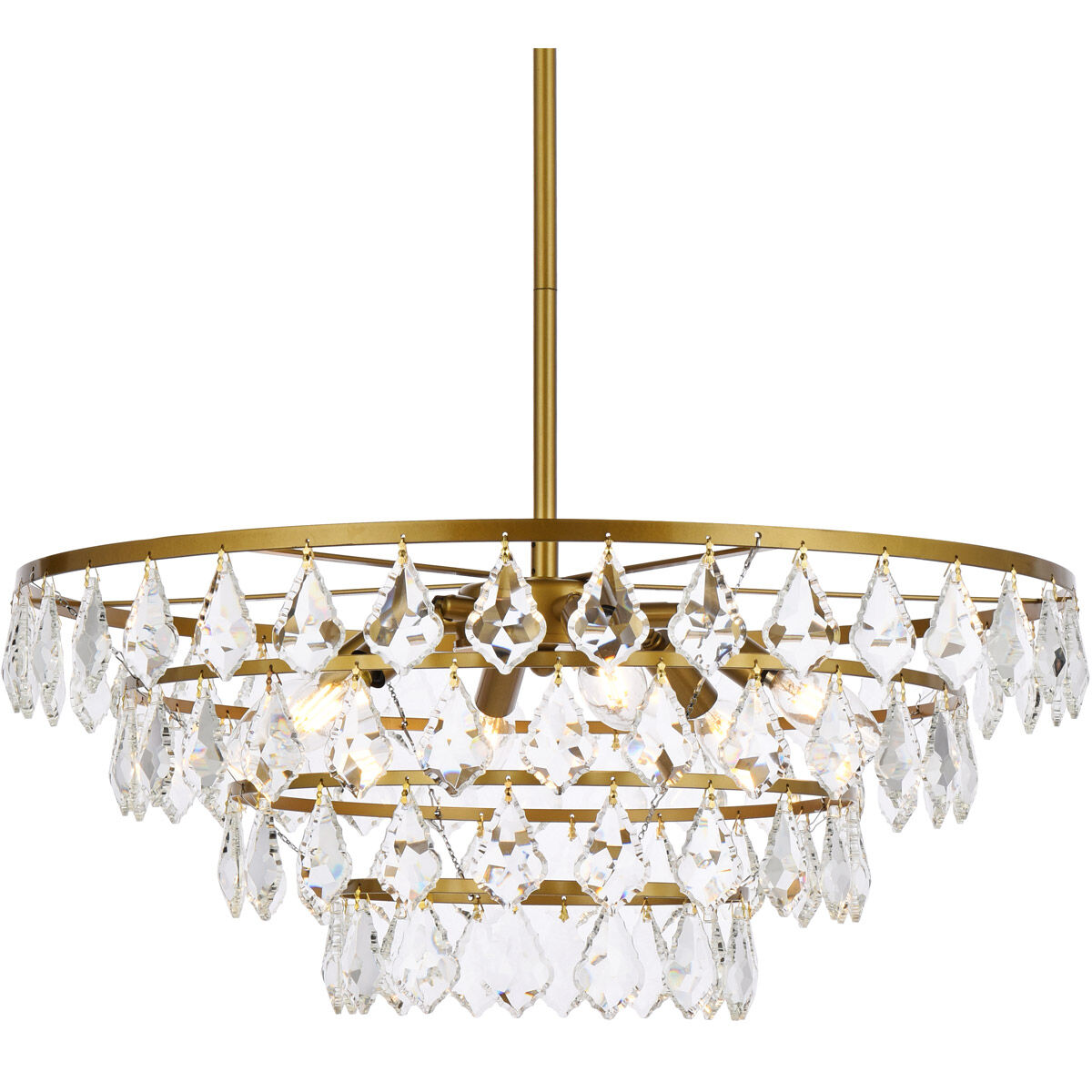 Ella 6 Light 24 inch Brass Pendant Ceiling Light