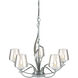 Flora 5 Light 26.7 inch Vintage Platinum Chandelier Ceiling Light in Clear