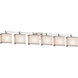 Textile 6 Light 50.5 inch Brushed Nickel Bath Vanity Light Wall Light, Tetra Family, Choices