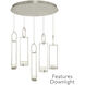 Delphi LED 26.5 inch Silver Pendant Ceiling Light in Down