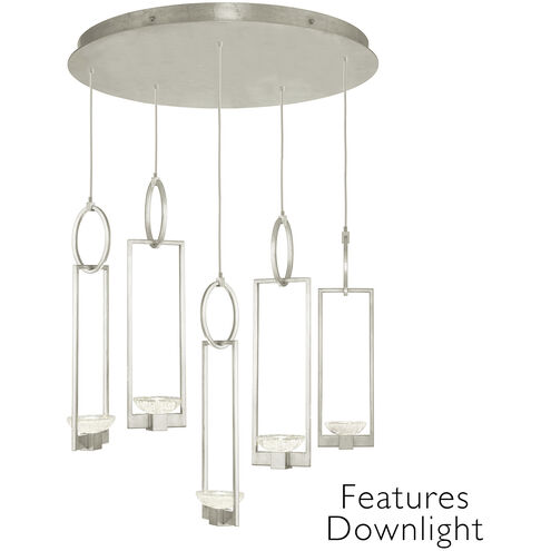 Delphi LED 26.5 inch Silver Pendant Ceiling Light in Down