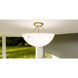 Baylor 3 Light 15 inch Brushed Gold Semi-Flush Mount Ceiling Light, Medium