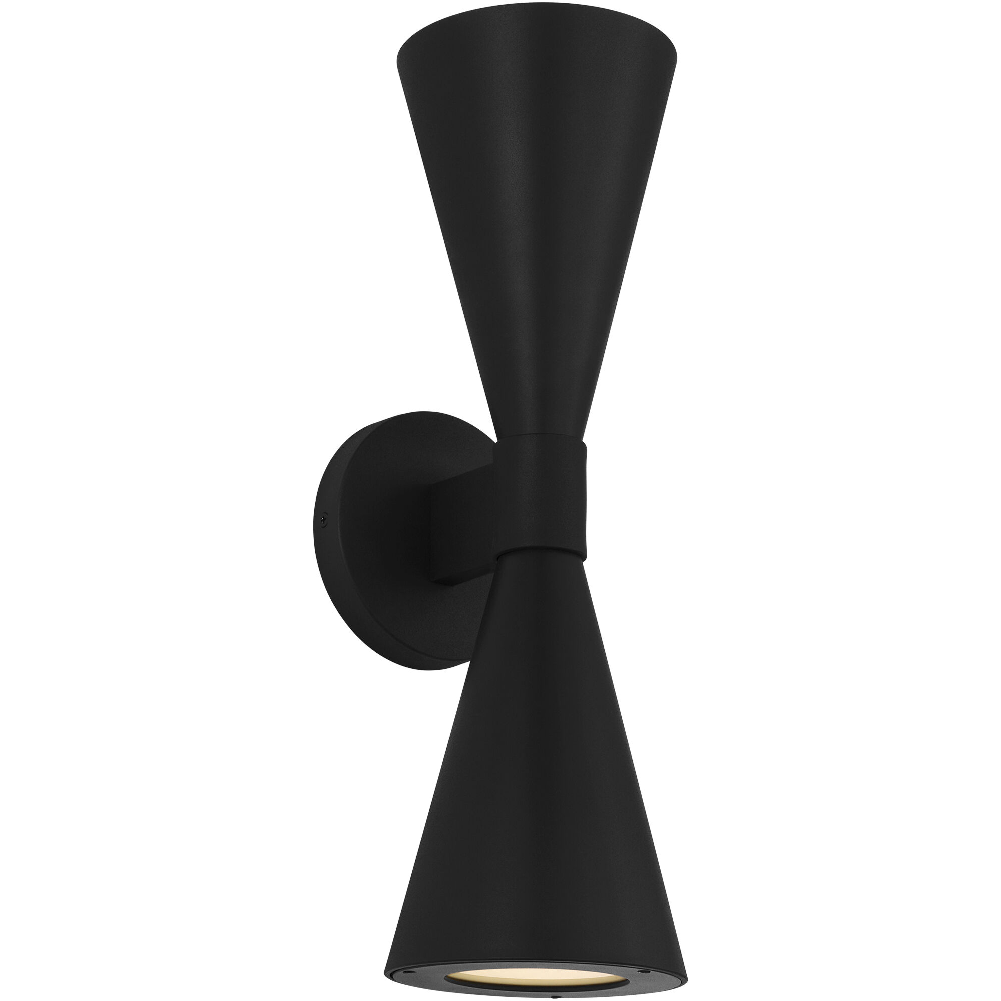 AERIN Albertine 2 Light 18 inch Textured Black Outdoor Wall Sconce