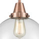 Franklin Restoration Beacon LED 10 inch Antique Copper Mini Pendant Ceiling Light in Clear Glass