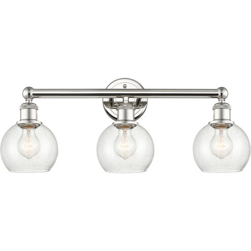 Athens 3 Light 24 inch Polished Nickel Bath Vanity Light Wall Light in Seedy