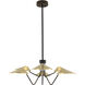 Canada LED 33.5 inch Black & Shiny Brass Chandelier Ceiling Light