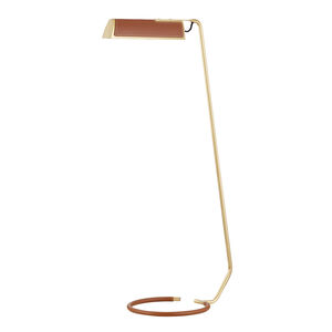 Holtsville 45 inch 6.00 watt Aged Brass Floor Lamp Portable Light