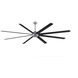 Stellar 96 Black with Silver Tip 45.13 inch each Fan Blades in Black with Silver Accents