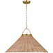 C&M by Chapman & Myers Whitby 1 Light 22 inch Burnished Brass Pendant Ceiling Light