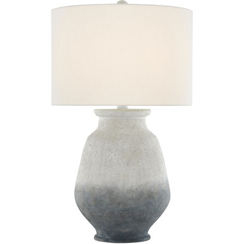 Cazalet 30.75 inch 150 watt Ash Ivory/Blue/Acrylic White Table Lamp Portable Light